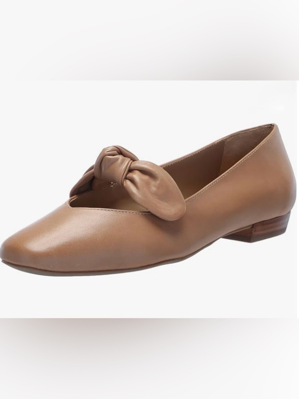 Bernardo Tan Knot-Detail Ballet Flat Size 7